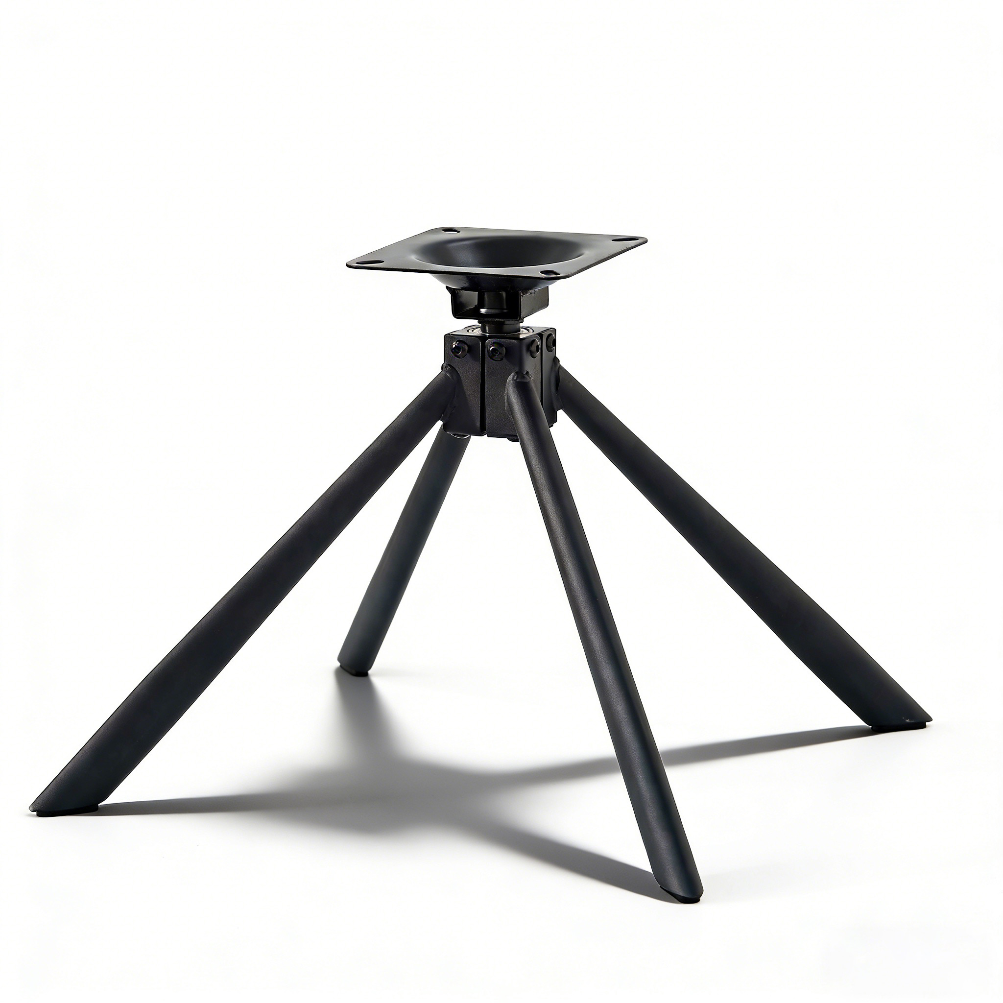 Customizable Durable Modern Dining Chair Parts Removal Structure Iron Black Coated Heavy Hardware Chair Leg Strap Swivel Plate