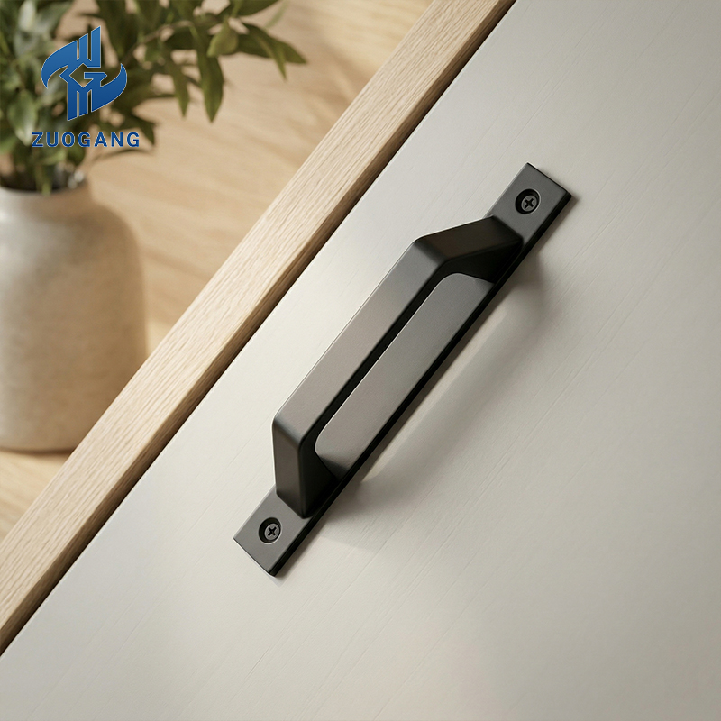 Modern Durable Aluminum Alloy T-Handle Cabinet Handle 20mm Height for Office Building Furniture-Zuogang