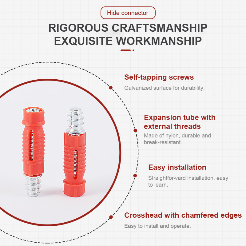 Canceled Supports Pin Quick Assembly Hardware Built-In 2 in 1 Fasteners Embedded Furniture Hidden Connector Knockdown Cabinetry