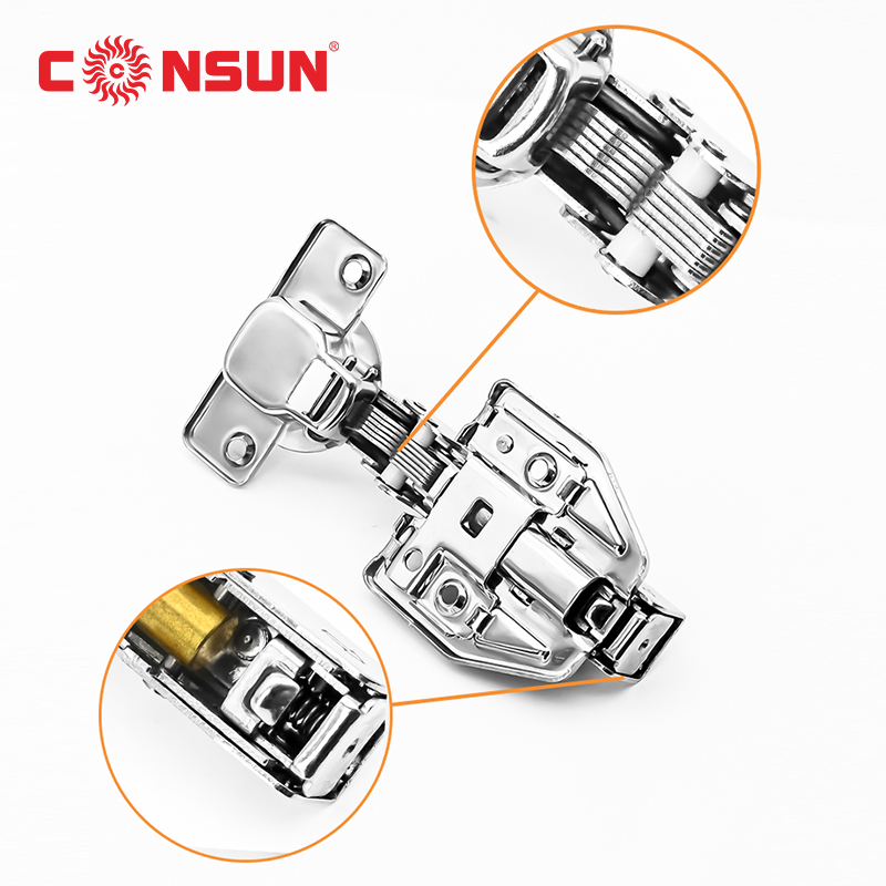 CONSUN 35mm 3D Adjustable Kitchen Hardware Clip on Close Office Self Closing Hydraulic Door Hinge Furniture Cabinet Hinge