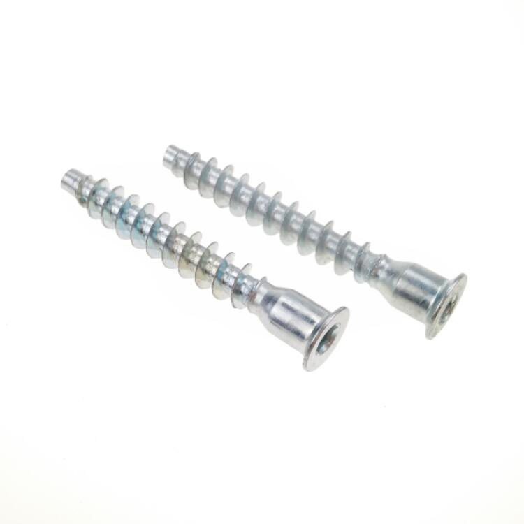 Hex Socket Flat Head Confirmat Screws for Furniture Fastener 5 mm Metal Zinc Finish