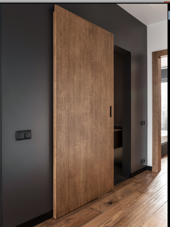 Invisible Aluminum Alloy Ghost Door Sliding Roller System Modern Concealed Hardware For Hotel Use