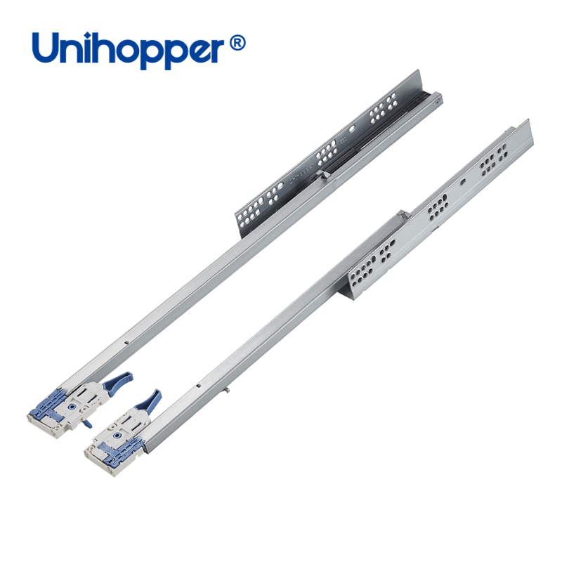Unihopper 3D Hidden 2 Fold Drawer Slide Telescopic Channel Drawers Guides Undermount Concealed Drawer Slides
