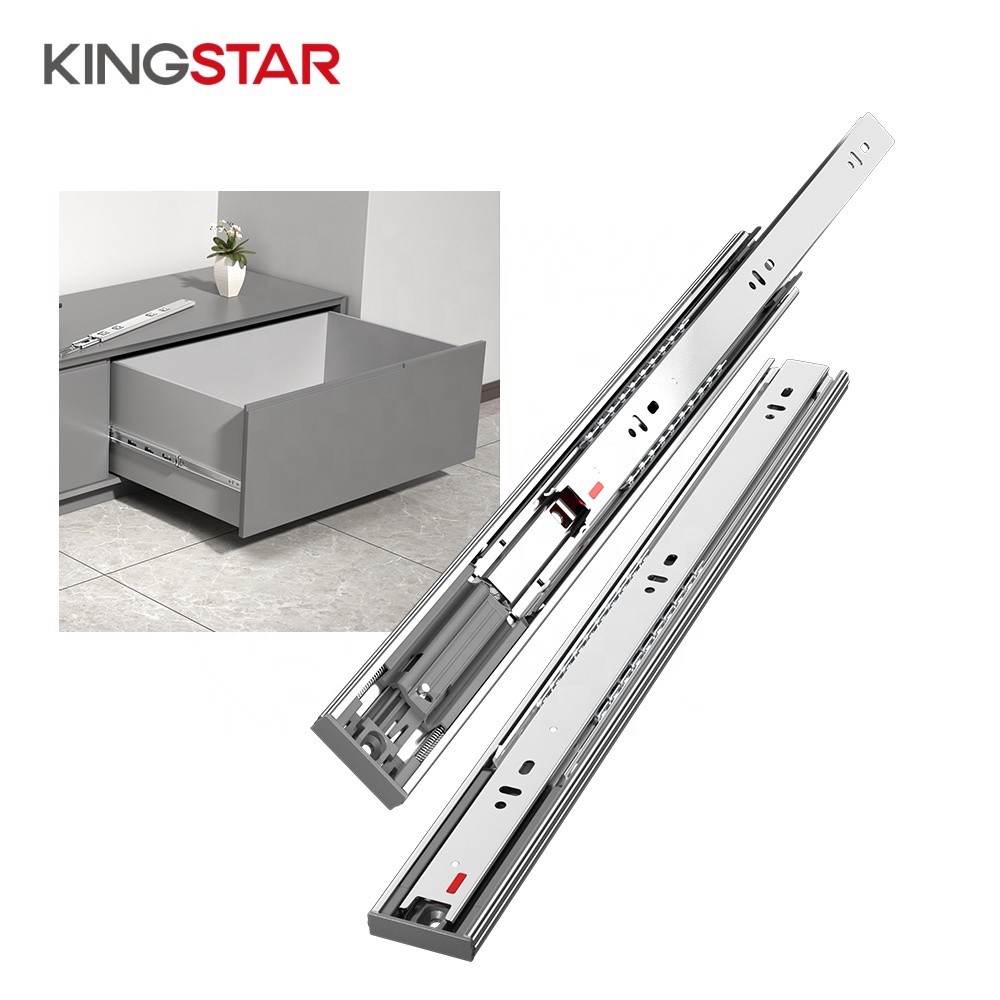 Soft Closing Ball Bearing Channel Furniture Hardware For Kitchen Cabinet Tool Box Drawer Slides Rail 35kg Load