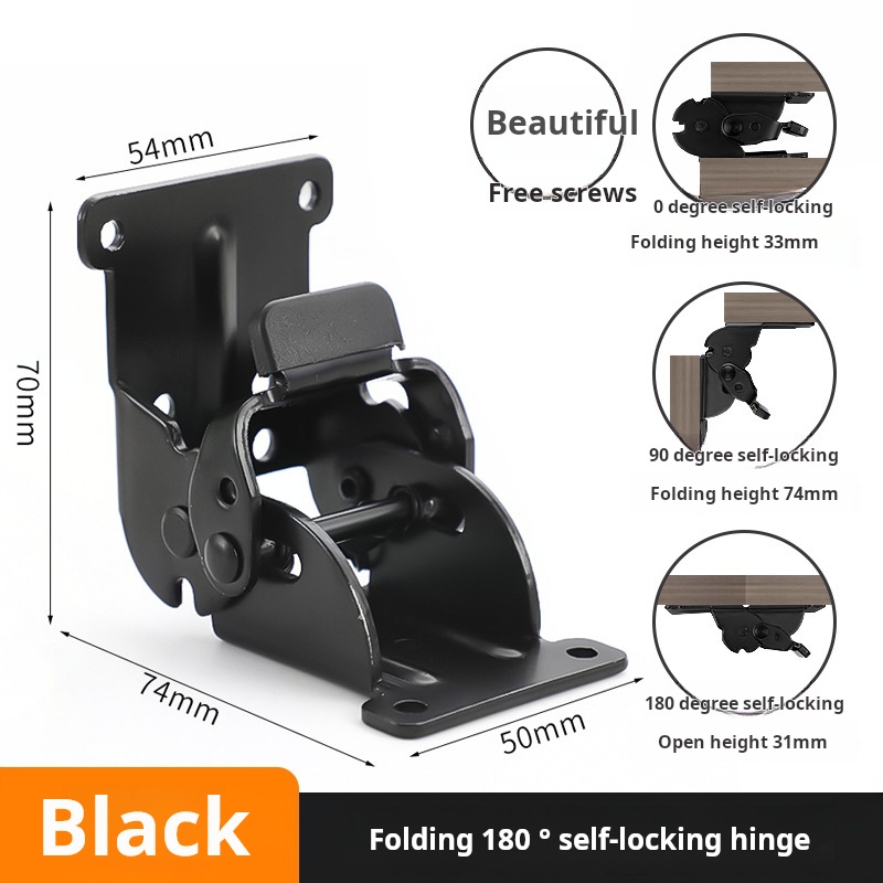 Furniture Hardware Accessories 180 Degrees Fold Table Hinge Folding Chair Fourniture Bed Hinges