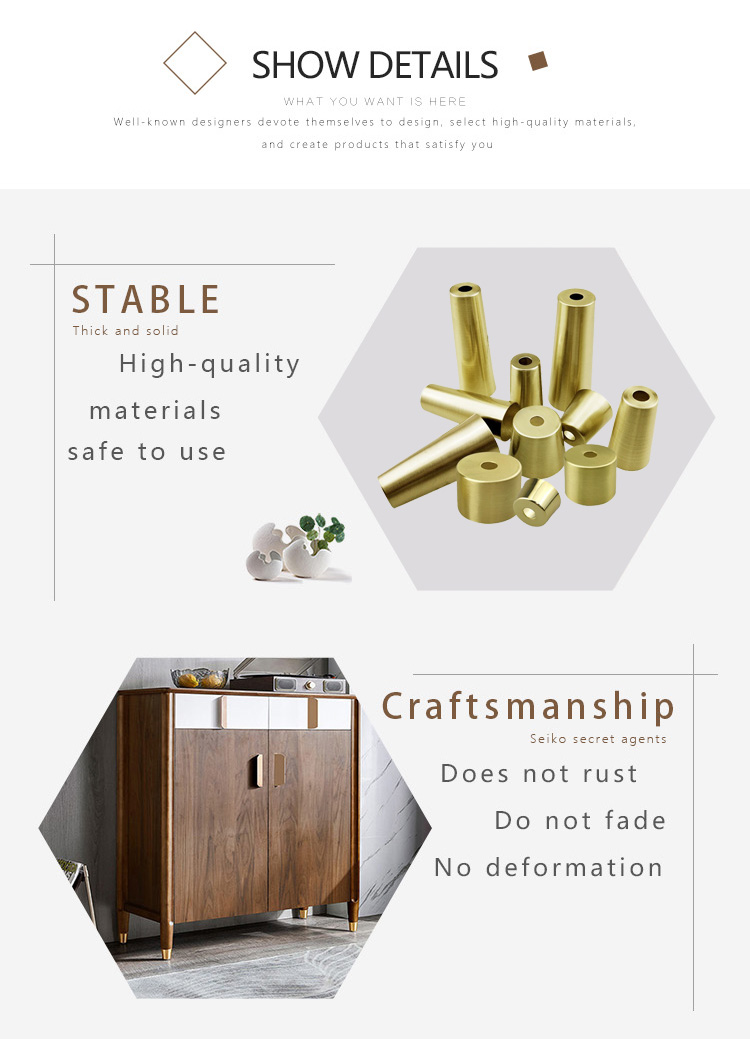 Imitation Copper Furniture Leg Cap 1
