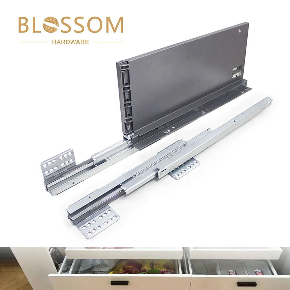 Soft Close Concealed Runners Slim Box Drawer Box System for Kitchen