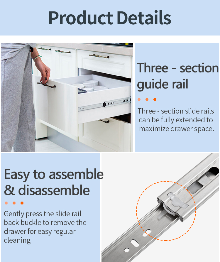 Heavy Duty Soft Close Drawer Slides - 10-24 Inch Full Extension Side Mount, Stainless Steel Ball Bearing Rails (100 Lb)