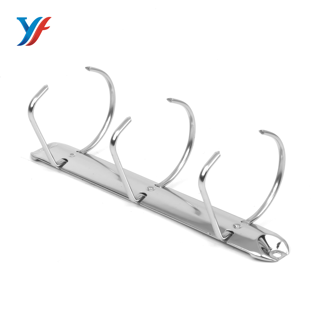 Hot Selling Silver Nickel Plated Metal 3 Ring Binder Mechanism Hardware Parts SGS Certified Brand New Insertion Clip