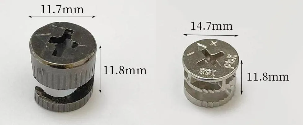 Plastic Inserted Perno Minifix Connector