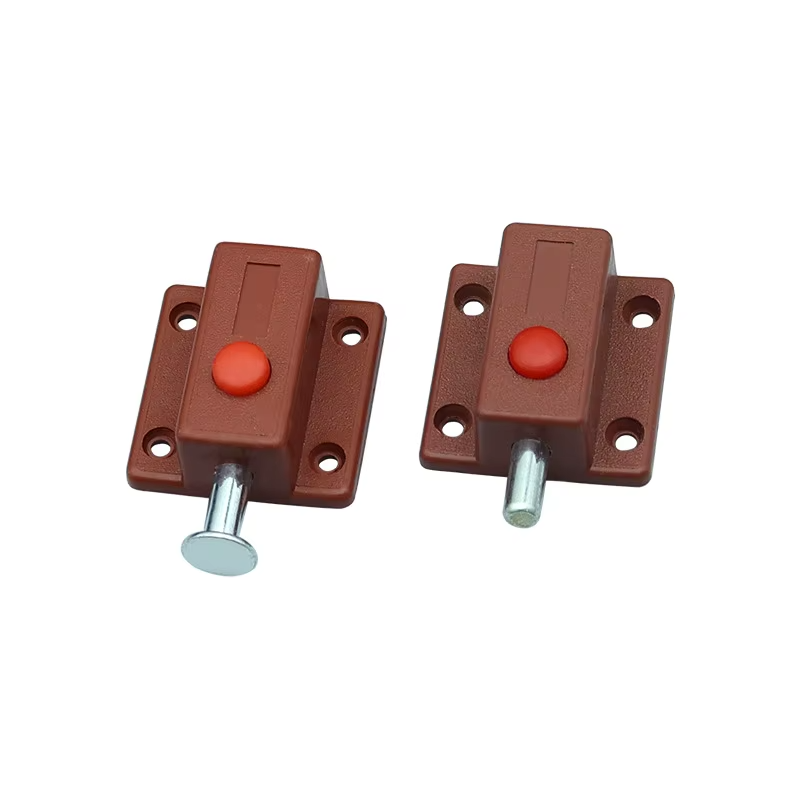 Furniture Hardware Spring Pin Loaded Automatic Button Plastic Push Latch Plastic Push to Open Spring Furniture Cupboard Latch