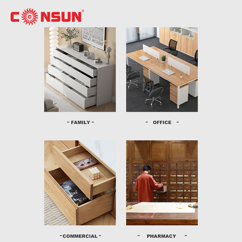 Hardware Accessories Push Open Runners Concealed Drawer Slide Soft Close