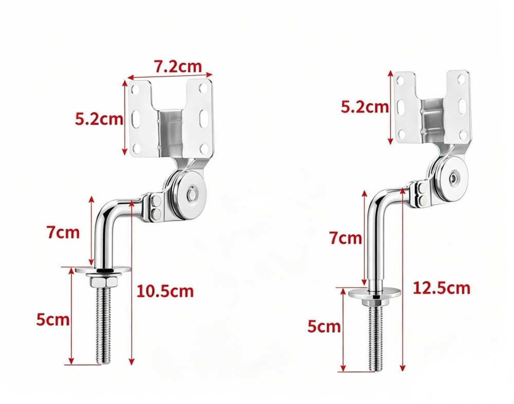 Sofa headrest hinge installation detail