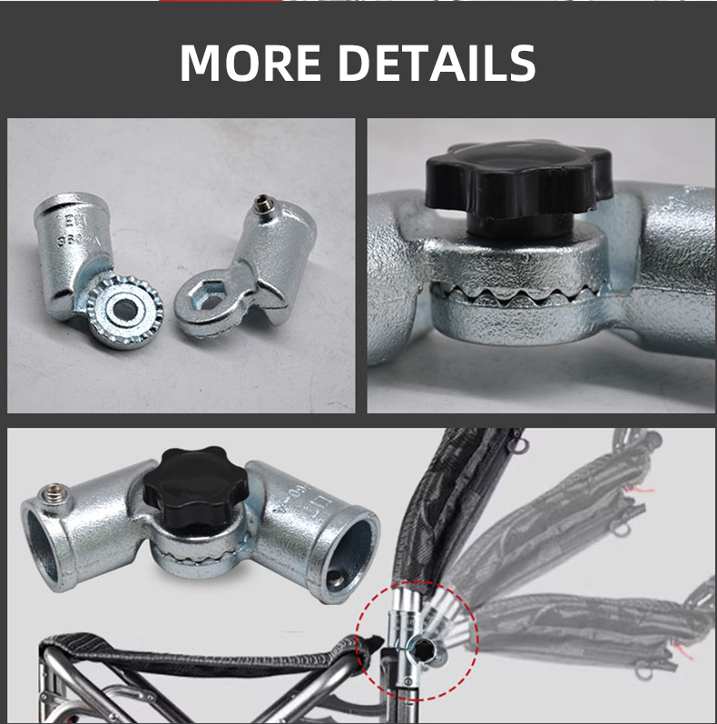 Folding Sofa Hinge Gear Furniture Hardware for Beach Chairs Support Legs Rust Collapsible Joint