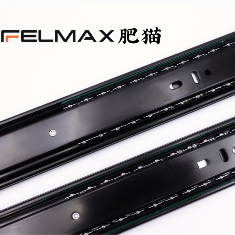 Felmax 45mm Width Full Extension Ball Bearing Silent Drawer Slide Telescopic Channel Cabinet Bedroom Track