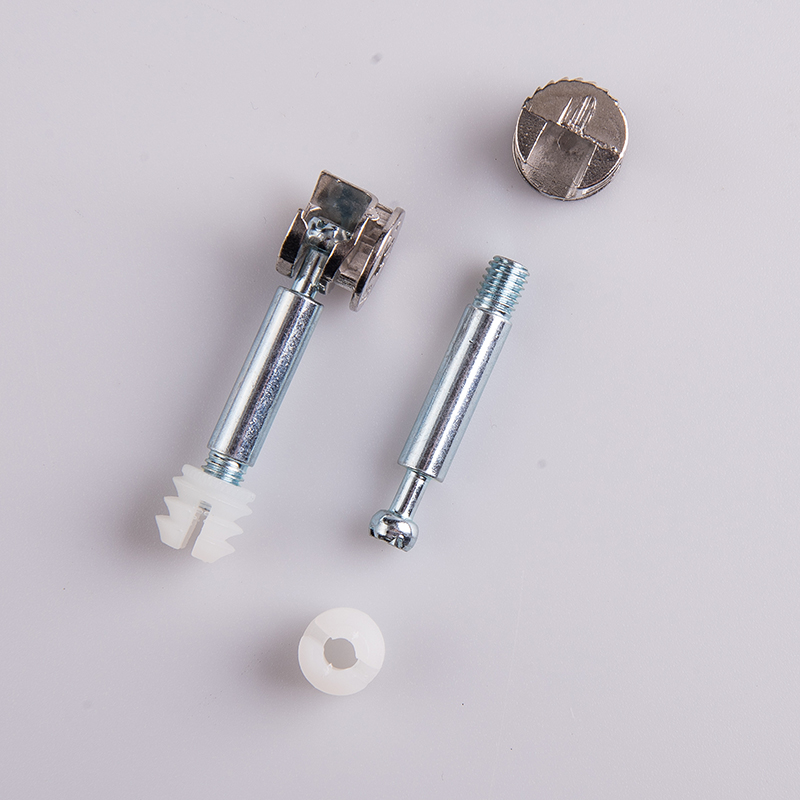 Furniture Fitting Mini Fix 3 In 1 Zinc Plated Steel Eccentric Cam Rod Bolt Dowel Pre-Inset Lock Connecting Fitting