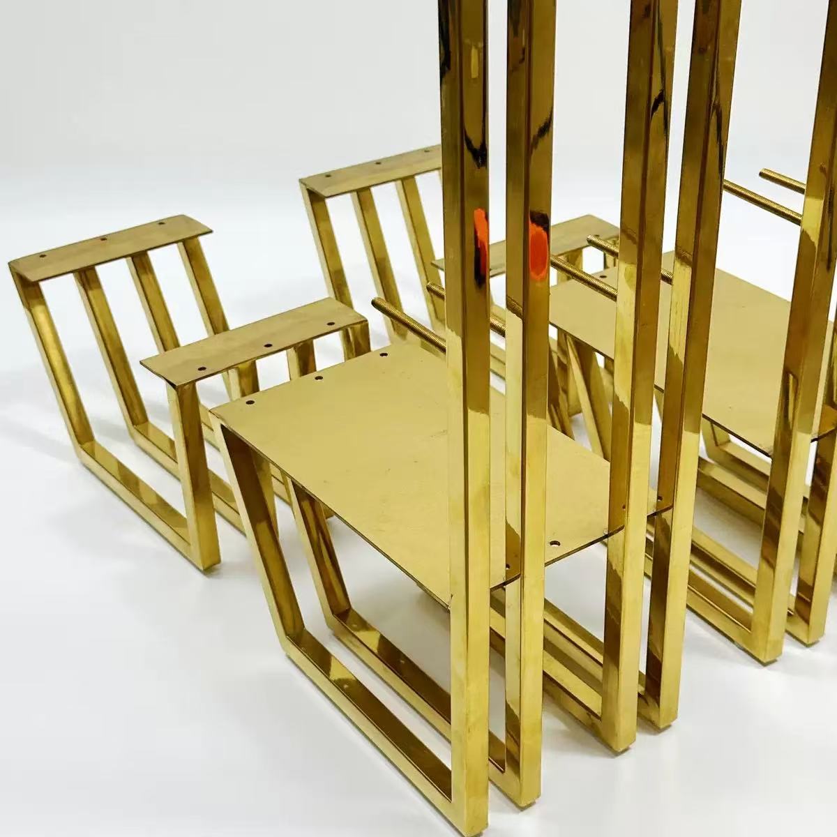 Custom Durable Adjustable Modern Arc Design Stainless Steel Sofa Frame Hardware