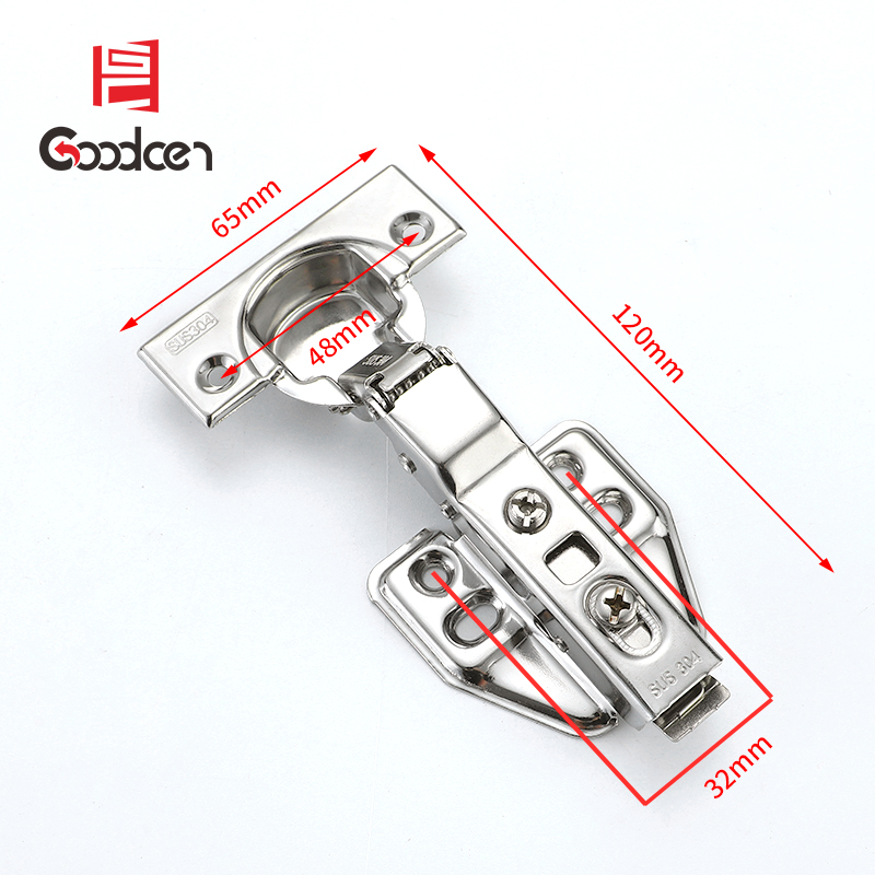 Furniture Hardware SUS 304 Stainless Steel Hydraulic Soft Close Waterproof SS Hinges Cabinet