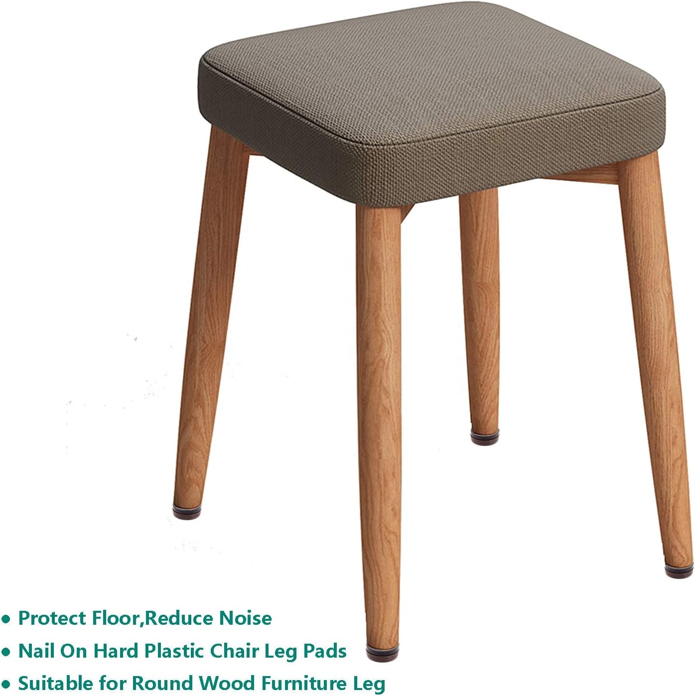 High Quality White Plastic Nylon Glides 12mm Small Nail Chair Feet for Home Office Modern Design Furniture Accessories