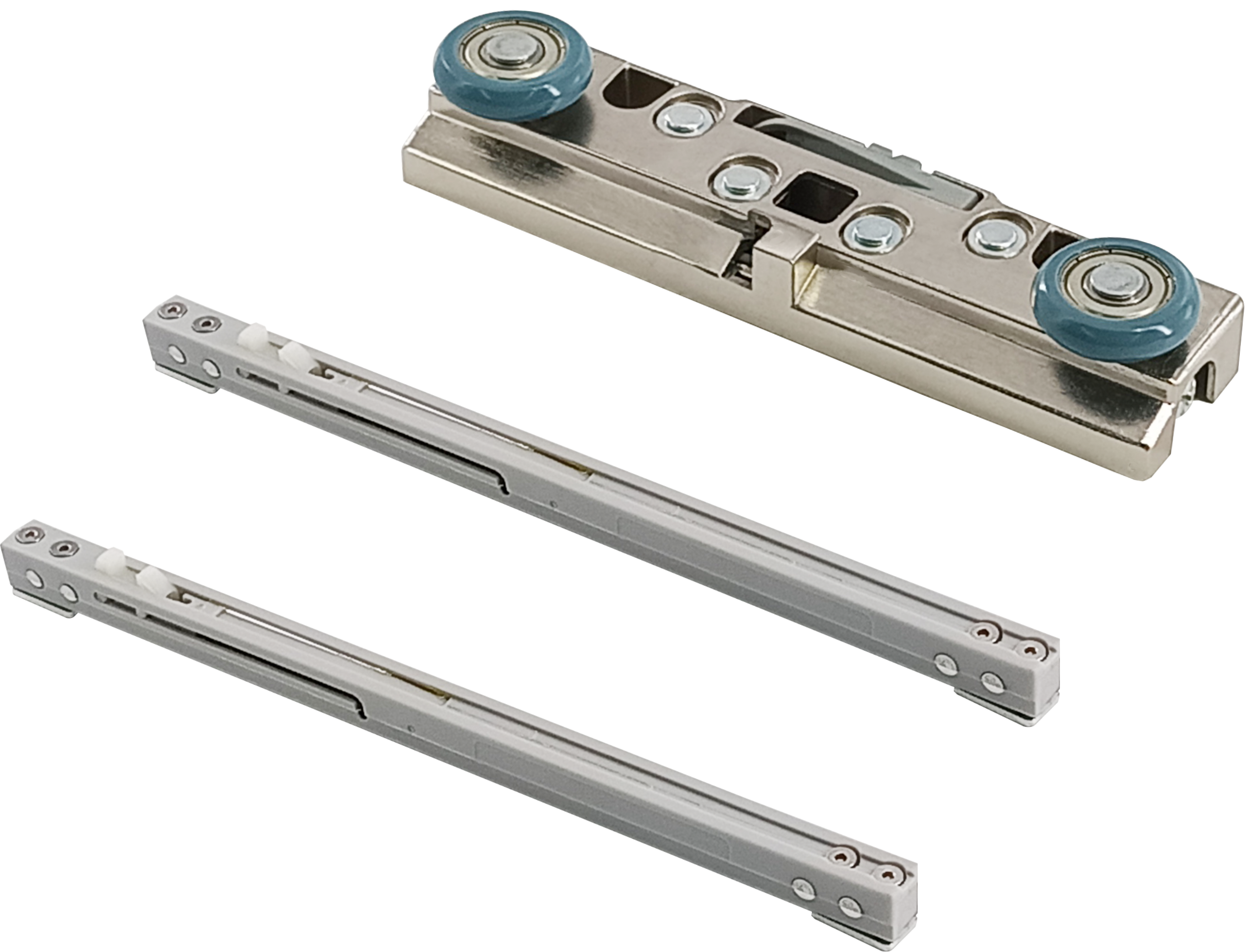 Hidden Track Aluminum Alloy Sliding Door Hardware System With Modern Design For Hotels