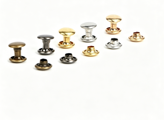 Double Flat Head Hollow Rivets High Strength Brass Iron Hollow Rivet Fastener for Furniture Bag Leather Hardware Connection