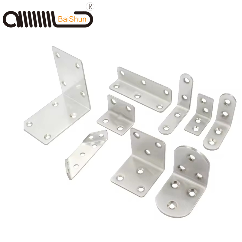 Stainless Steel 90 Degree L-Shaped Right Angle Iron Shelf Corner Bracket Table Chair Connector