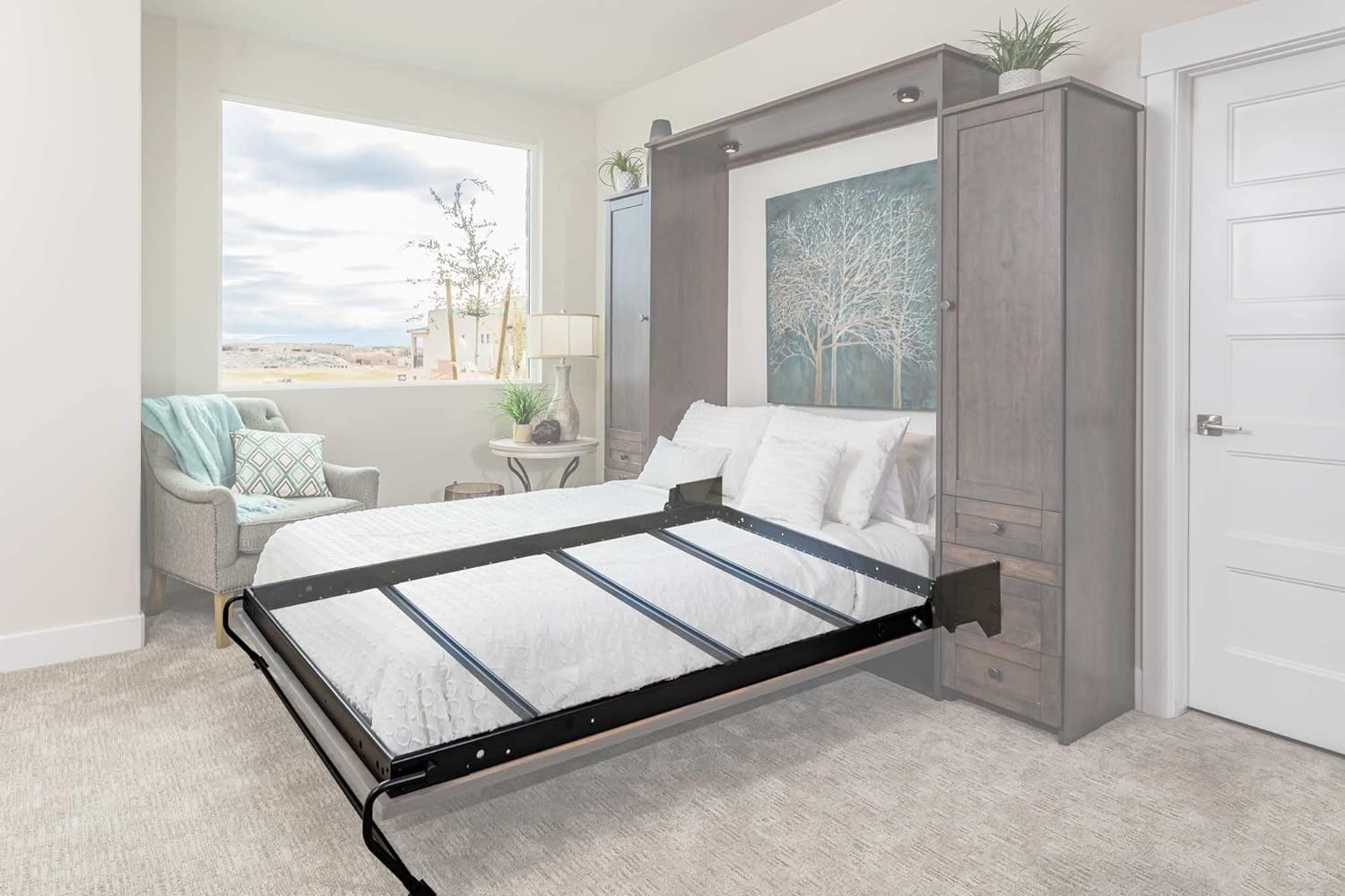 Murphy Wall Bed Frame Spring Mechanism Hardware Kit Steel Folding Structure