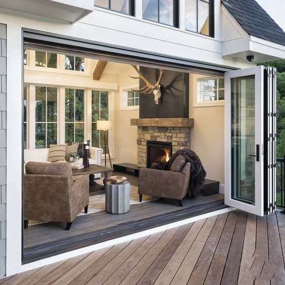 Customize High Quality Modern Windproof Finished Folding Aluminum Sliding Accordion Door Hinges