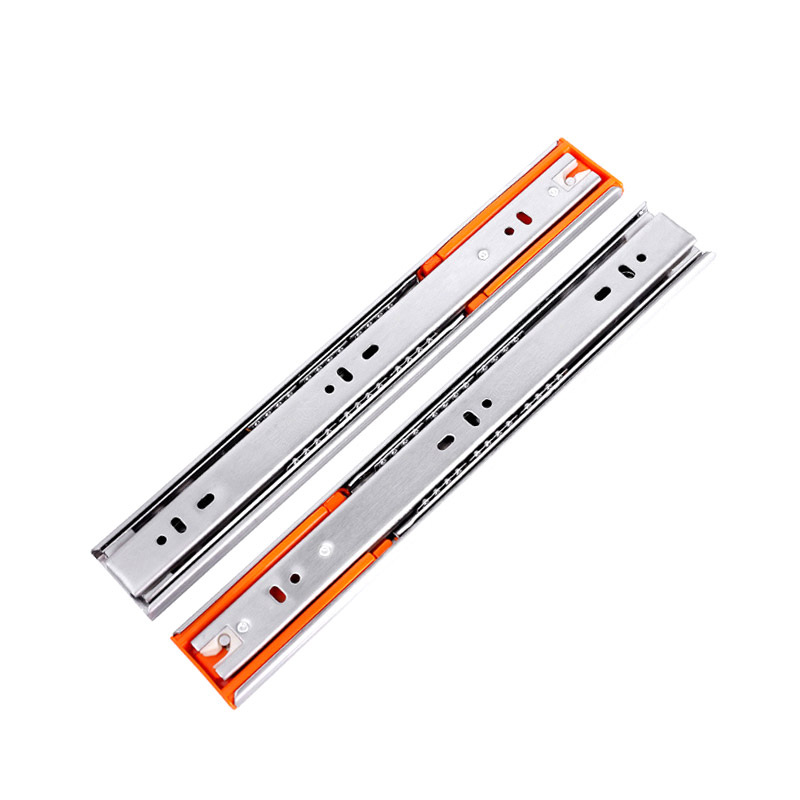 Furniture Drawer Slides, 3-Section Full Extension Ball Bearing Drawer Runners, Heavy Duty Side Mount Rails For Kitchen Cabinets