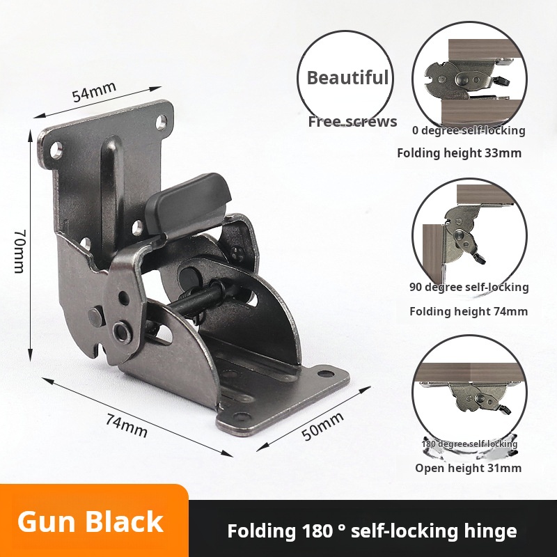 Furniture Hardware Accessories 180 Degrees Fold Table Hinge Folding Chair Fourniture Bed Hinges