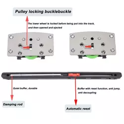 Sliding Door System for Wardrobe Furniture Wood Roller Sliding Damper System