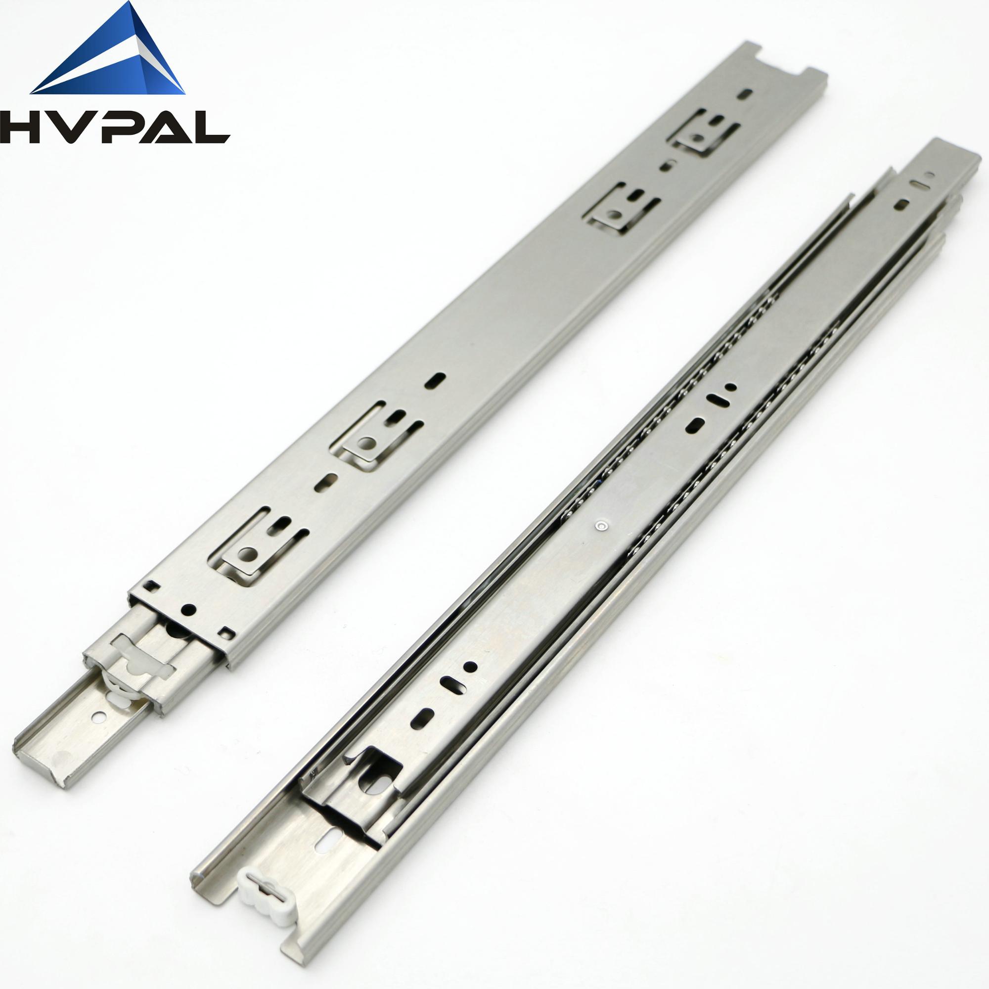 Stainless Steel Factory Direct Triple Full Extension Slide Furniture Telescopic Drawer Cabinet Rails