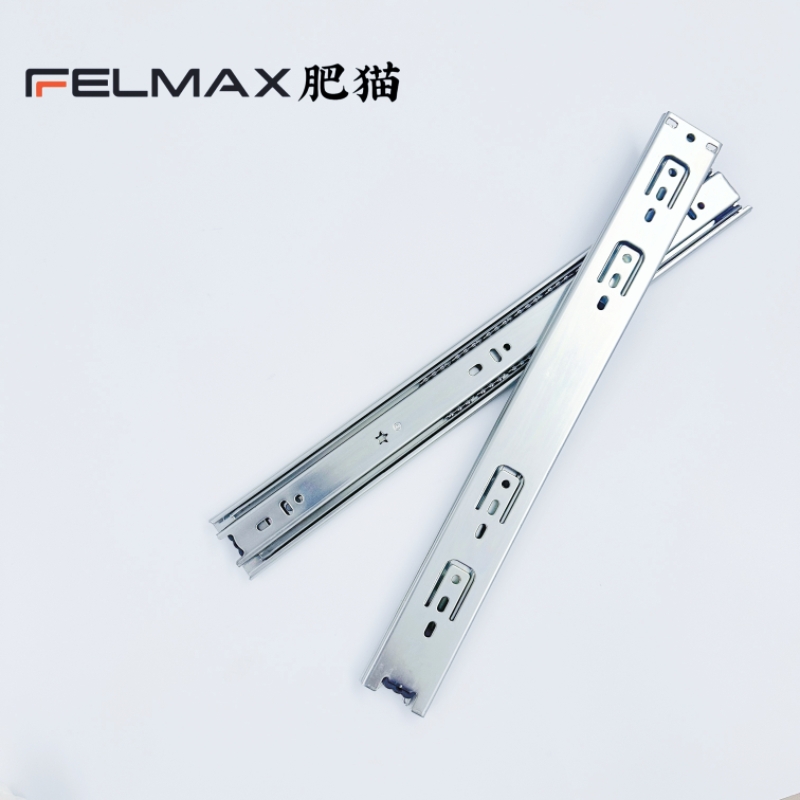 Felmax 45mm Width Silent Drawer Slides 21-30kg Load Capacity Heavy Duty Drawer Runners For Furniture Cabinets