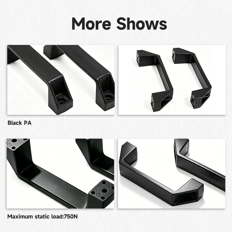 180mm Modern Office Plastic Door Handle Nylon Pull Handle Cabinet Hardware Furniture Drawer Cupboard Handles Aluminium Profile