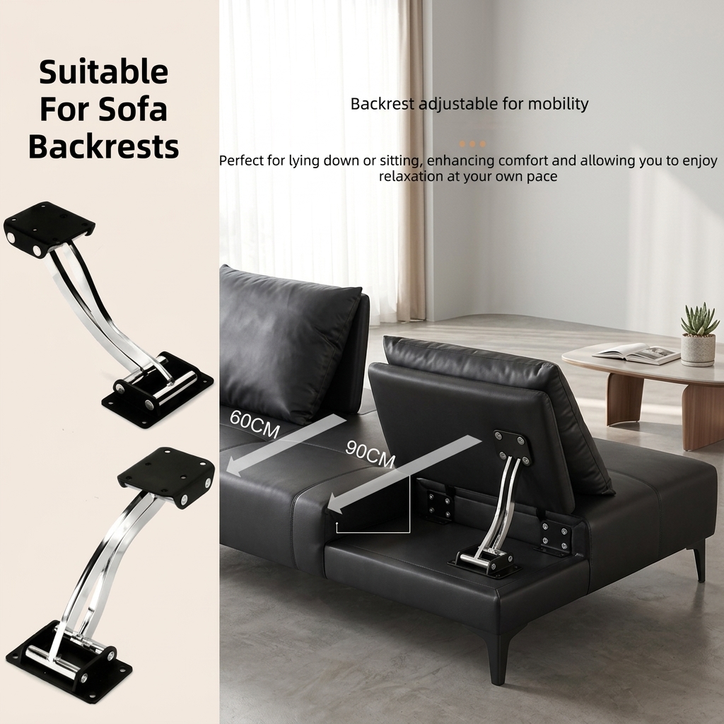 C69 Multifunction Furniture Hardware Accessories Sofa Backrest Hinge Backforth Movement Angle Adjustment Folding Translation
