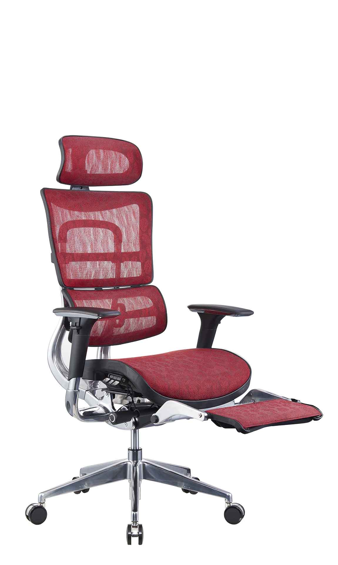 3D Armrest Luxury High Back Commercial Chair Solid Aluminum Frame Ergonomic Gaming Chair With Footrest