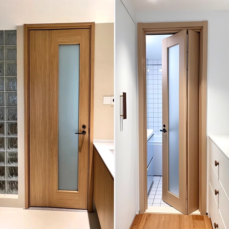 RHETECH Modern 3/7 Inch Aluminium Push Door Hardware Kits Sliding System Furniture Accessories Folding Door Design For Bathroom