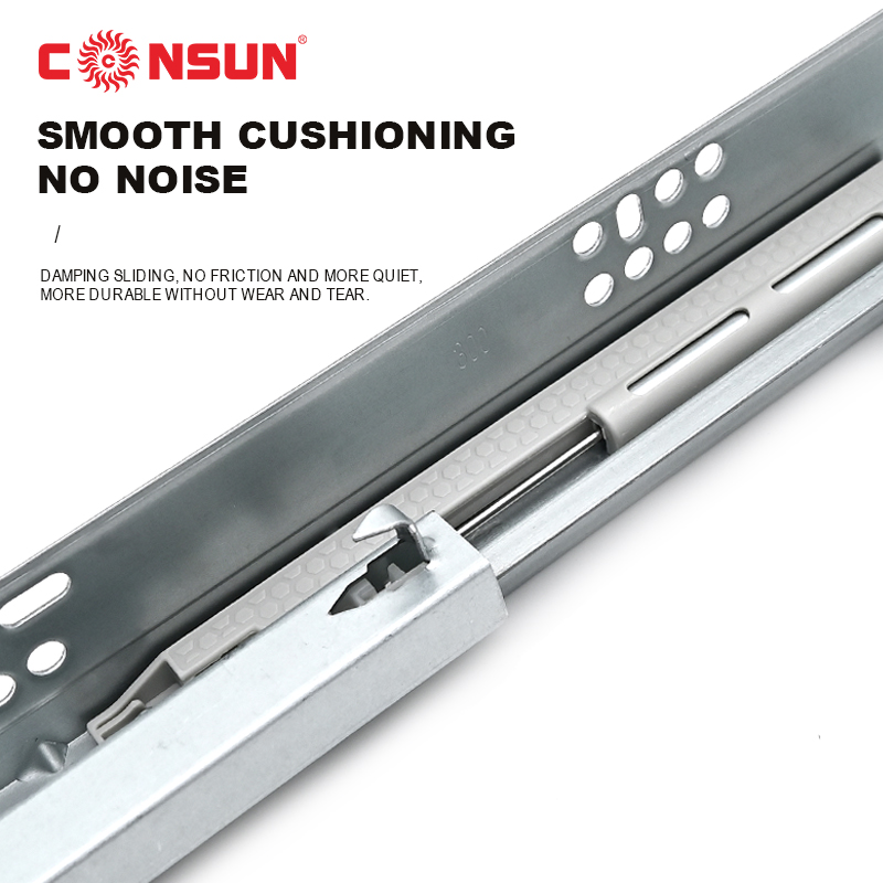 Hardware Accessories Push Open Runners Concealed Drawer Slide Soft Close