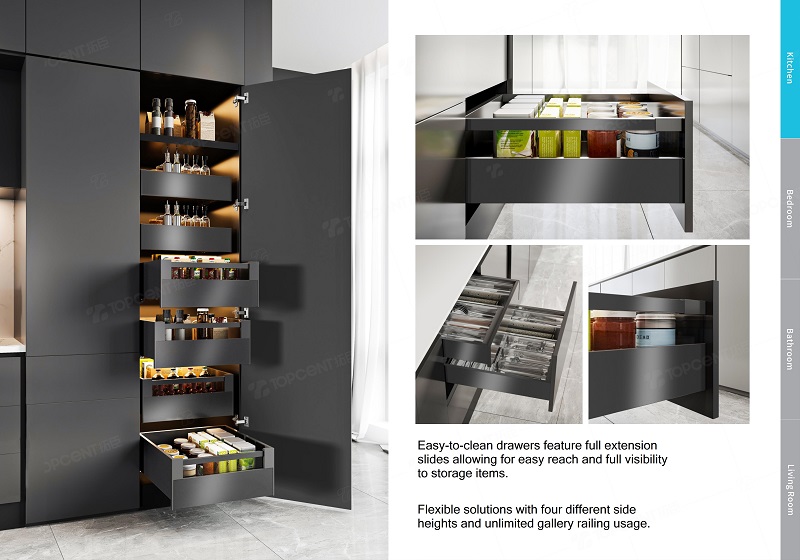 Cabinet drawer solution