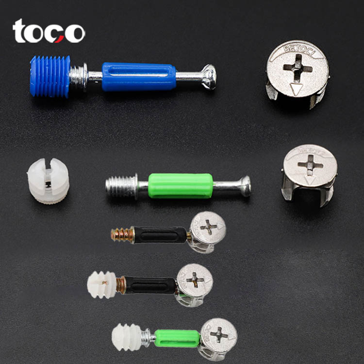 Furniture Hardware Fitting Cabinet Door Steel 3-in-1 Connector