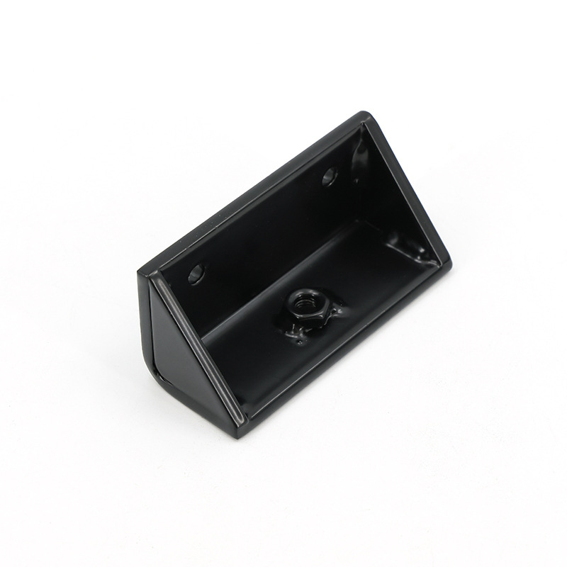 Furniture Corner Bracket Aluminum Die Casting Black Angle Code Table Chair Door Frame Hardware Parts