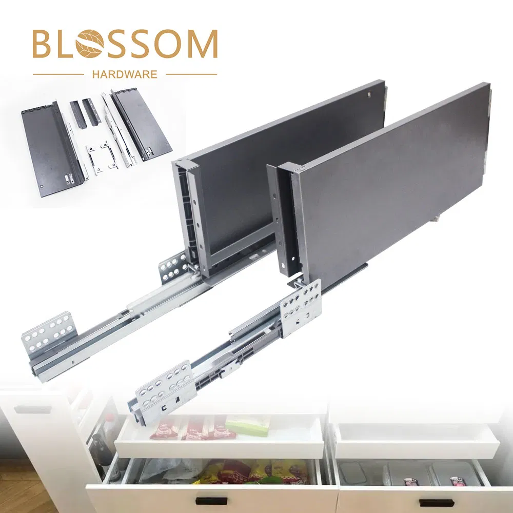 Soft Close Concealed Runners Slim Box Drawer Box System for Kitchen