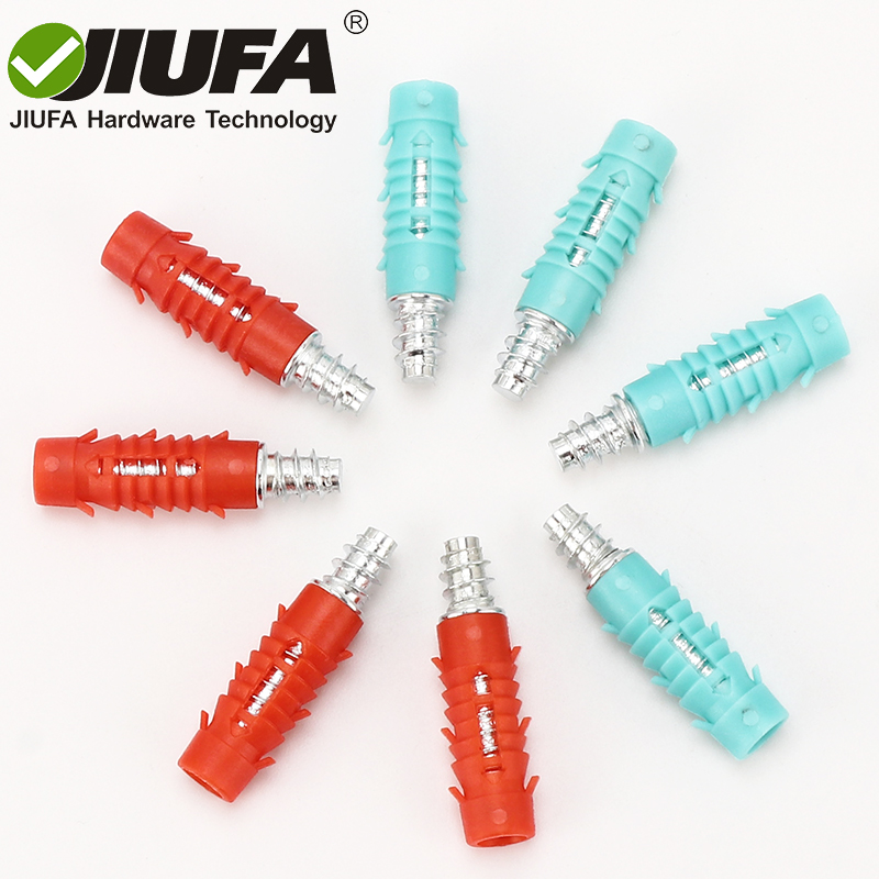 JIUFA 2 in 1 Invisible Furniture Hardware Connector Fitting Wardrobe Without Hole Simple Panel Furniture Fitting