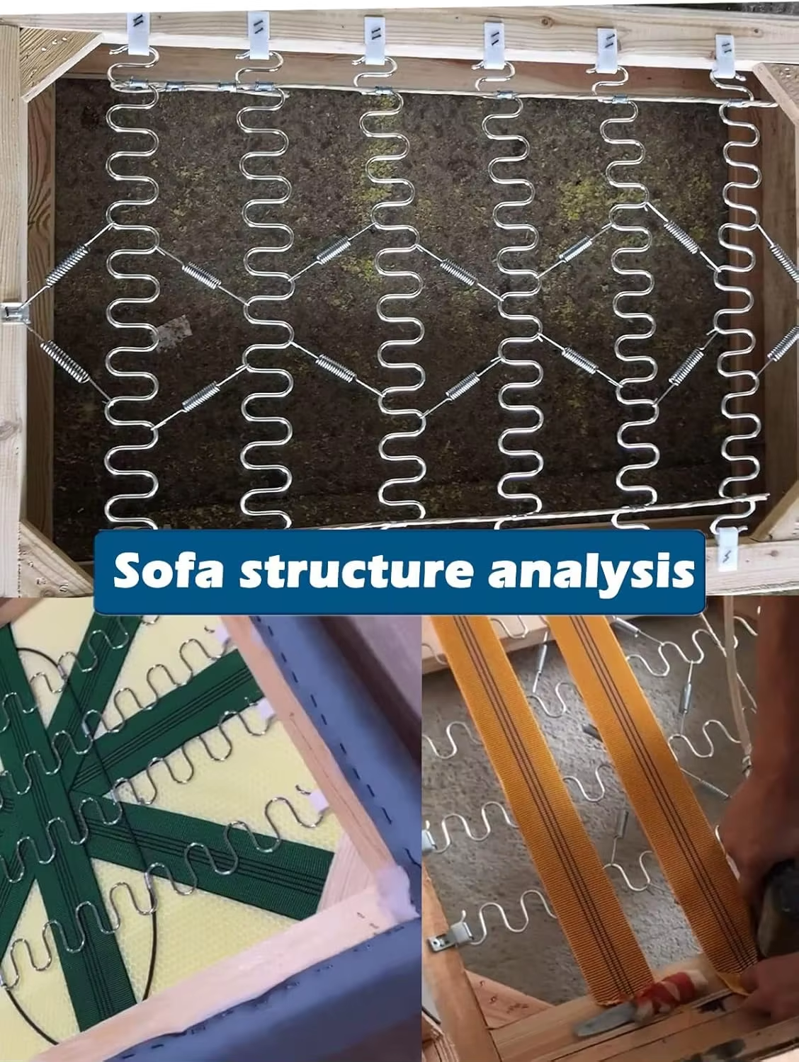 Serpentine Spring Zigzag Coil Spring, S Shaped Snake Spring for Furniture Sofa Bed Frame Accessory