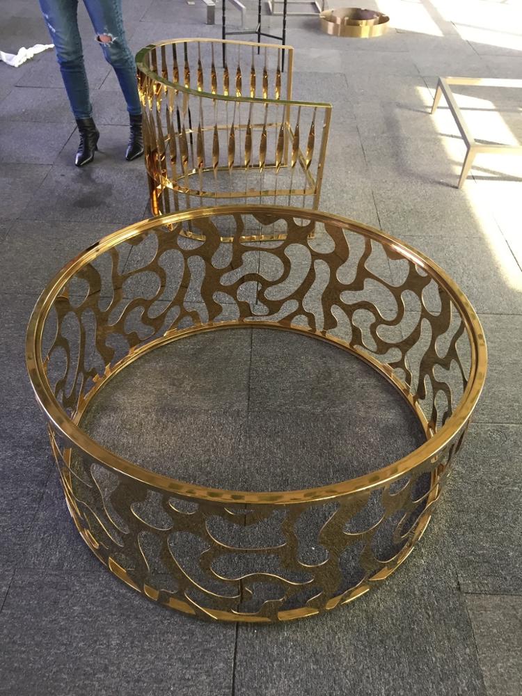 Metal Stainless Steel Design Decoration Furniture Parts for Sofa Frame Use in Gold PVD Electroplated