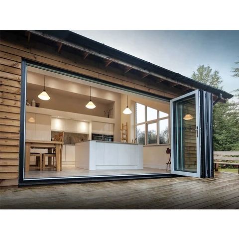 Customize High Quality Modern Windproof Finished Folding Aluminum Sliding Accordion Door Hinges