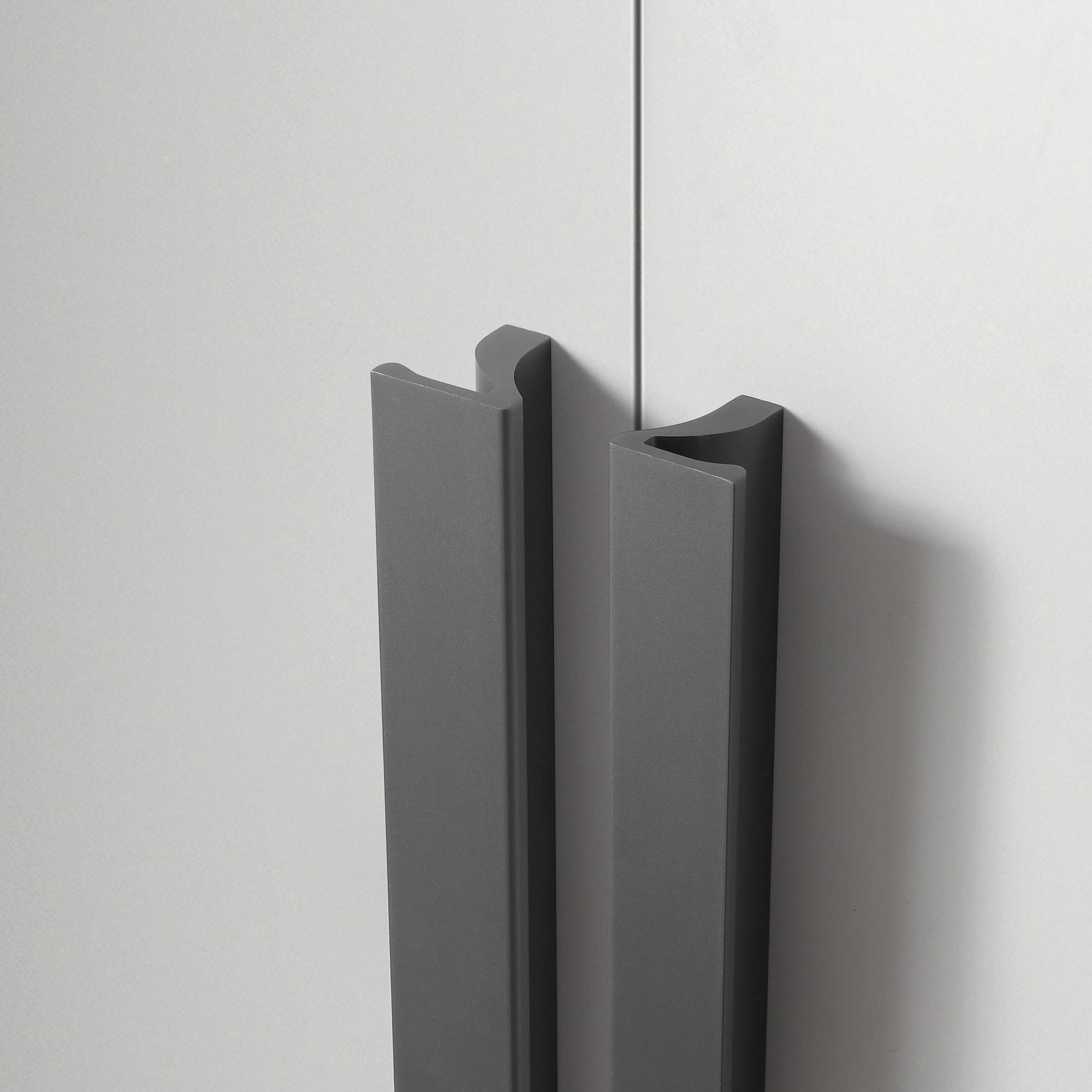 Custom Color Length 7 Shape Furniture Hardware Aluminum Wardrobe Cabinet Hardware Long Aluminum Drawer Handle