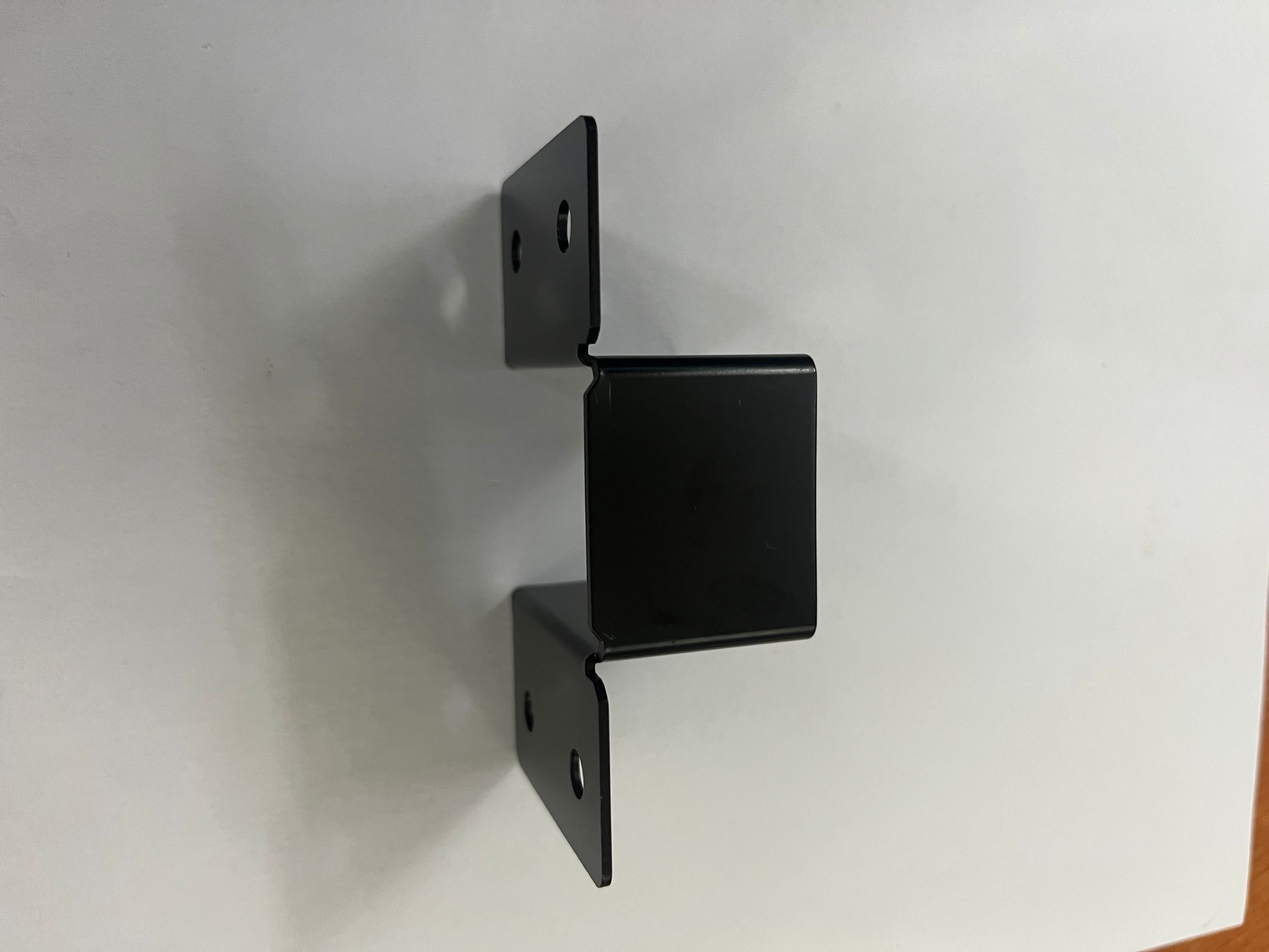 Heavy-Duty Black Bed Frame Bracket Adapter U-Shaped Headboard Hardware Stamped Bed Railing Accessories