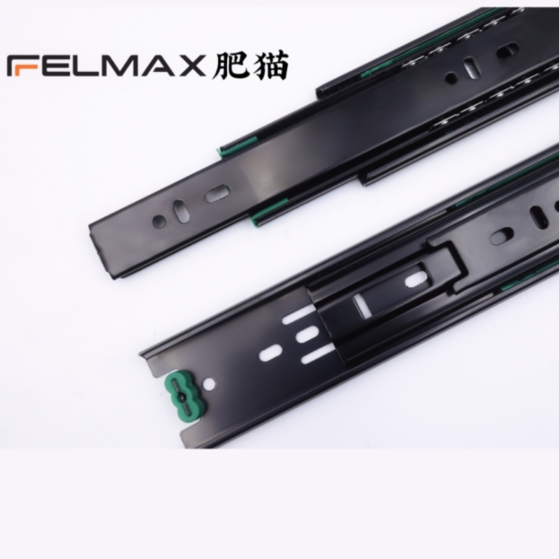 Felmax 45mm Width Full Extension Ball Bearing Silent Drawer Slide Telescopic Channel Cabinet Bedroom Track