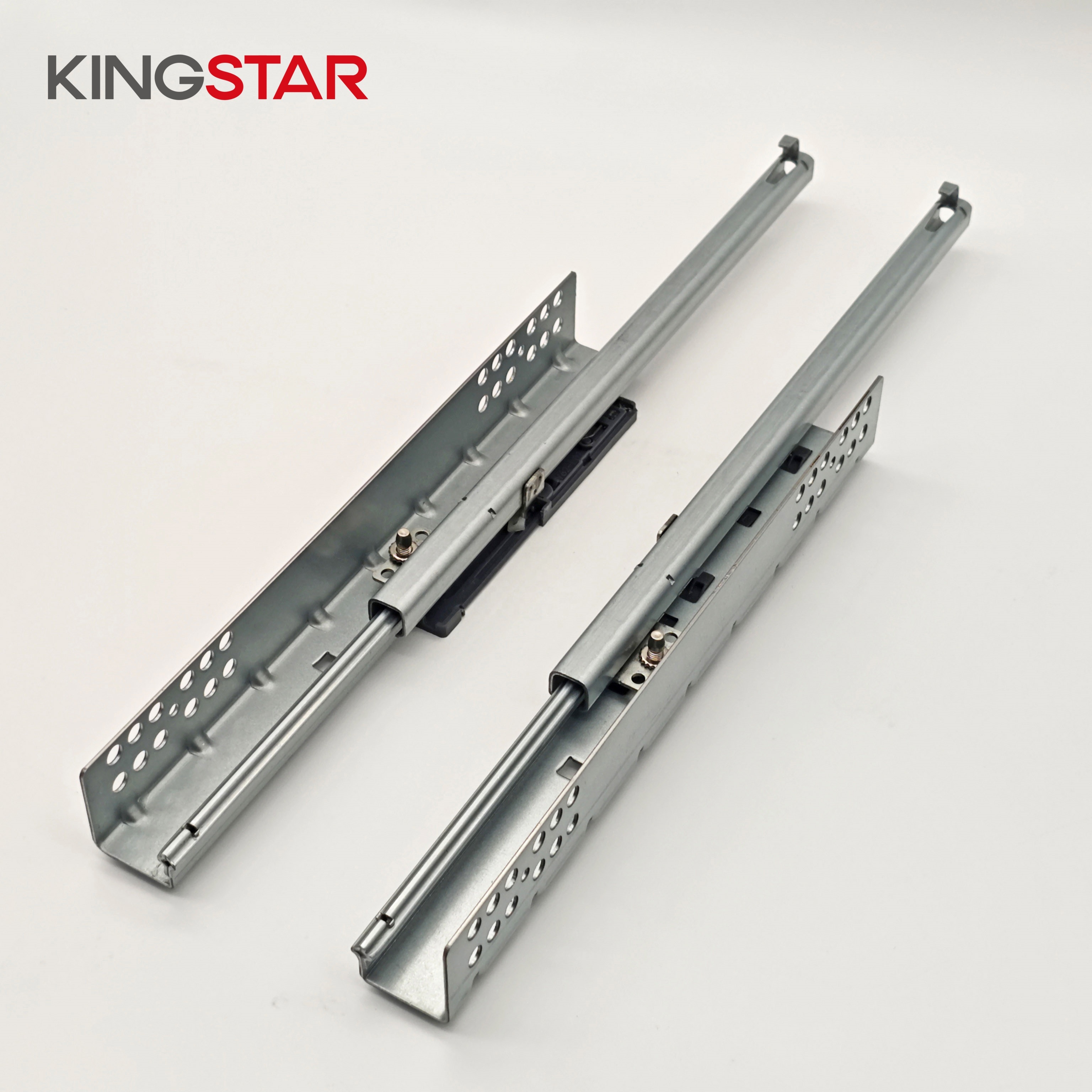 KINGSTAR Two-section Hidden Drawer Slide Bolt Pin Two-Fold for Kitchen Bedroom Drawers Push Open Concealed Design